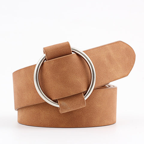 Women PU Leather Metal Buckle Belts