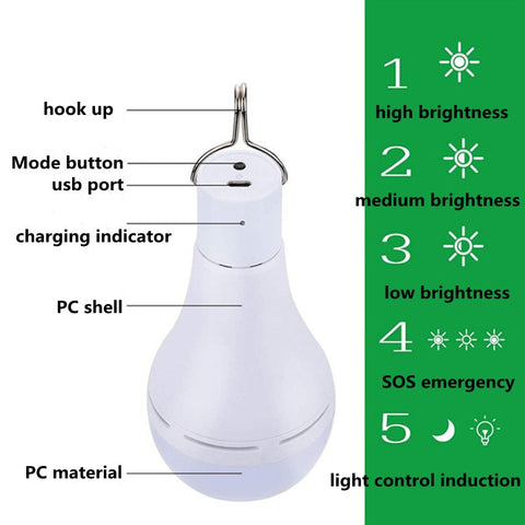 Outdoor LED Solar Lamp Bulb