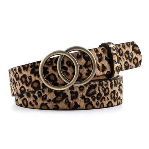 Women PU Leather Metal Buckle Belts