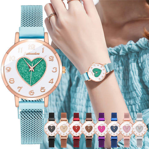 Women Romantic Heart Wrist Watches