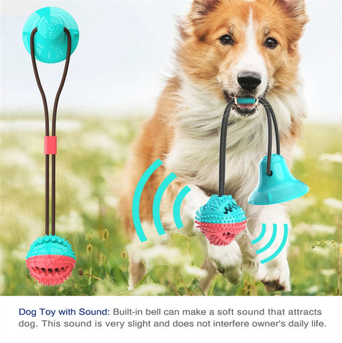 Dog Silicon Cup Suction Tug Ball Toys