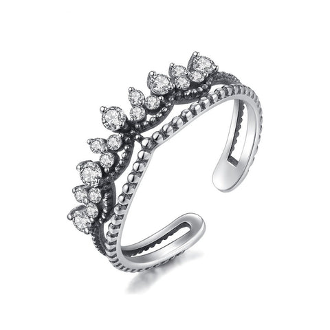 Fashion Vintage Silver Sterling Open Rings