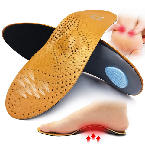 women  Leather orthotic Flat Feet Arch