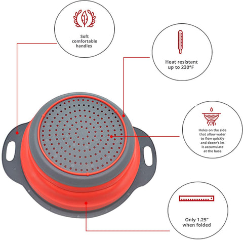 Foldable Silicone Kitchen Colander