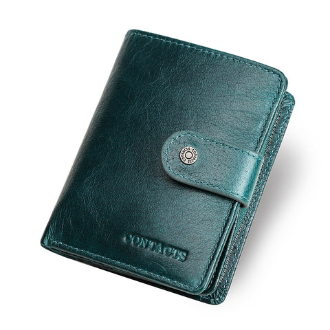 Women Men Genuine Leather Wallets