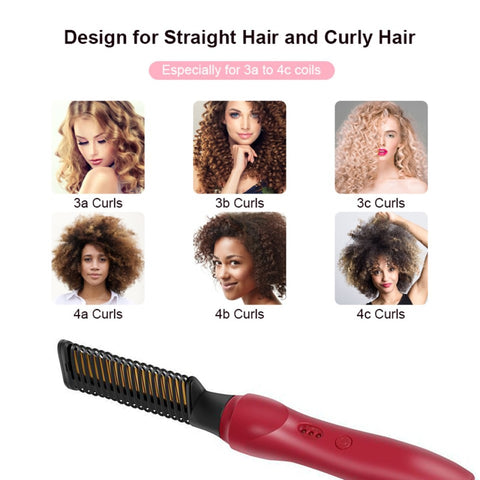 New 2 In 1 Hair Straightener Brush