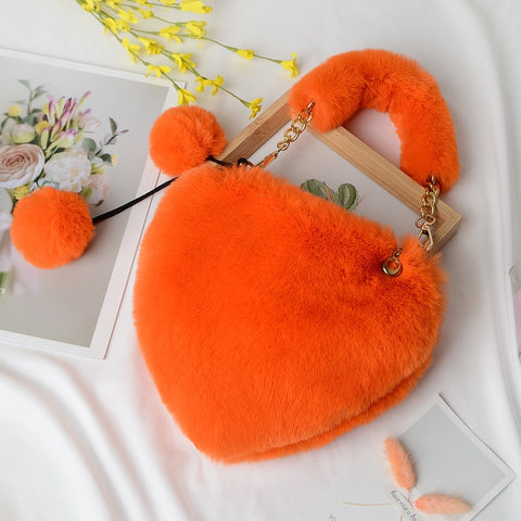 Women Faux Fur Winter Handbags