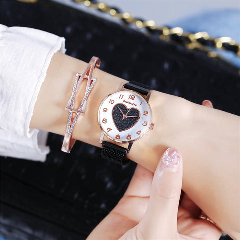Women Romantic Heart Wrist Watches
