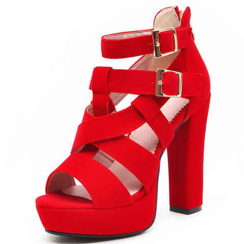 Women Ankle Strap Cross Tied  Sandals