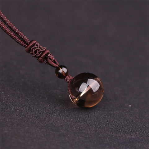 Eye Stone Beads Ball Transfer Pendant Necklace