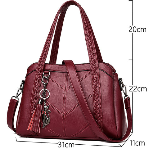 Ladies Vintage Genuine Leather Crossbody Bag