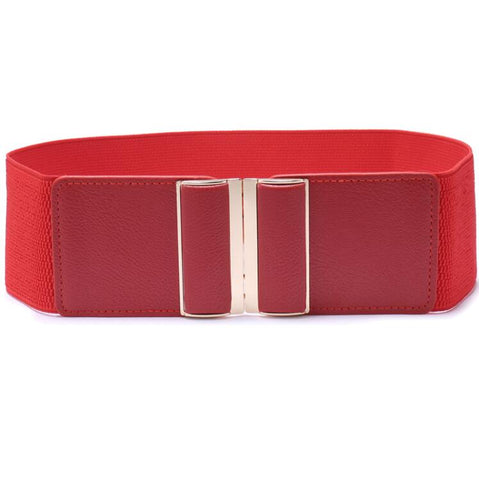 Women Wide Elastic Cinch Belt