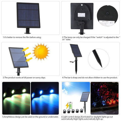 RGB Color Changing Solar Spotlight