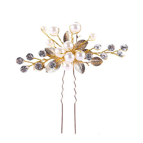 Women Pearl Rhinestone Hairpins