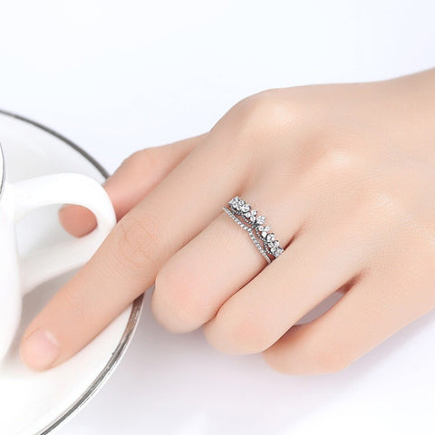 Fashion Vintage Silver Sterling Open Rings