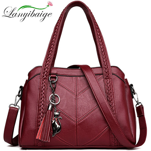 Ladies Vintage Genuine Leather Crossbody Bag