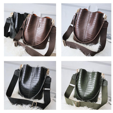 Women Crocodile Crossbody Bag