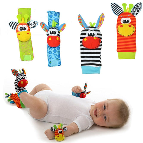 Baby Socks Wrist Rattle Set Toys