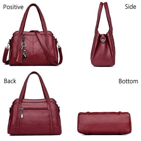 Ladies Vintage Genuine Leather Crossbody Bag