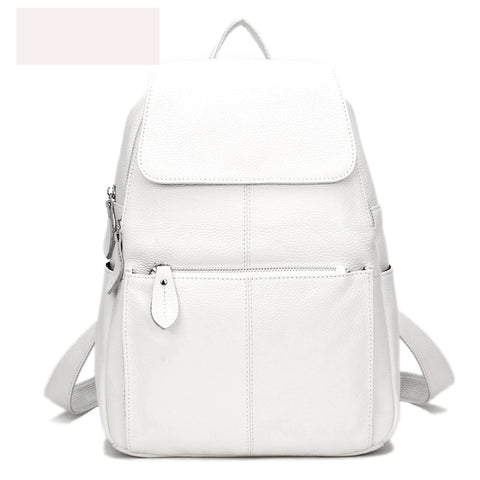 Women Genuine Leather Large Backpack
