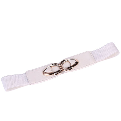Women Leather Elastic braided Belts
