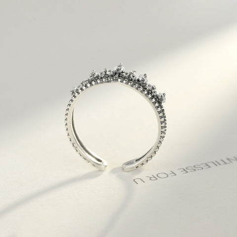 Fashion Vintage Silver Sterling Open Rings