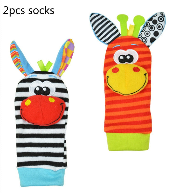 Baby Socks Wrist Rattle Set Toys