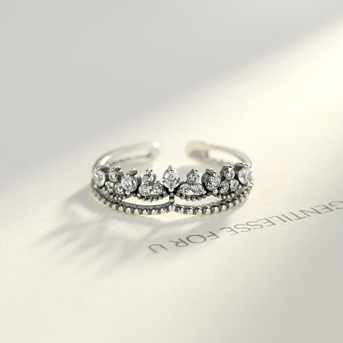 Fashion Vintage Silver Sterling Open Rings
