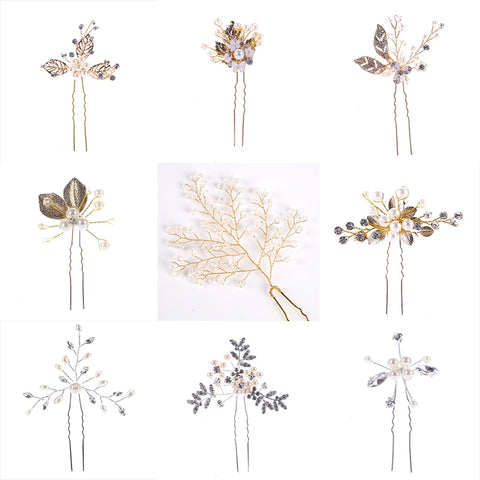 Women Pearl Rhinestone Hairpins