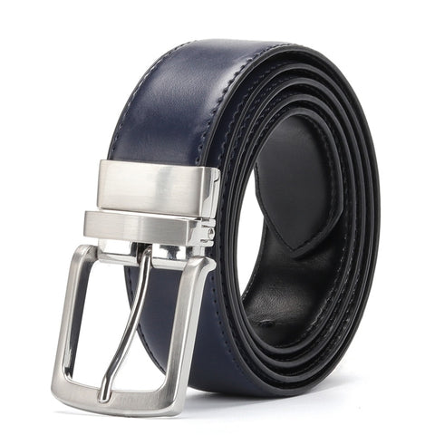 Men Leather Reversible Buckle Belt