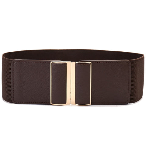 Women Wide Elastic Cinch Belt