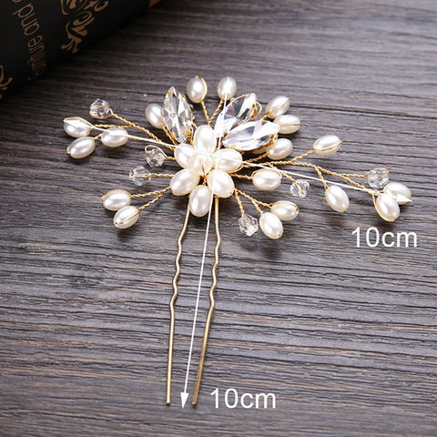 Women Pearl Rhinestone Hairpins