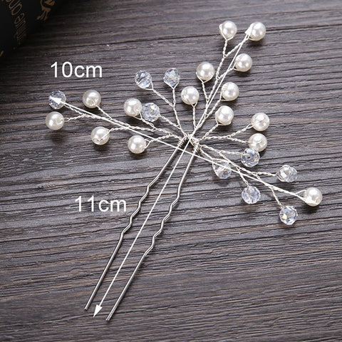 Women Pearl Rhinestone Hairpins