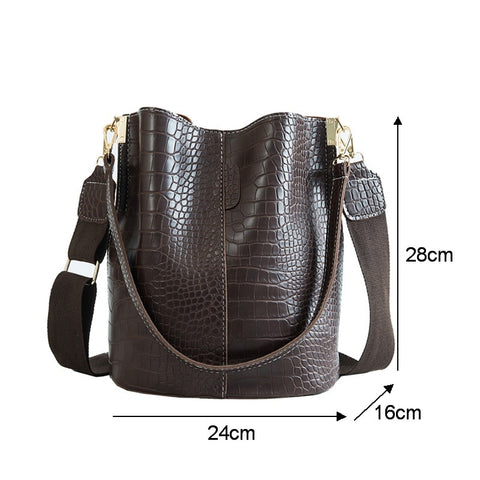 Women Crocodile Crossbody Bag