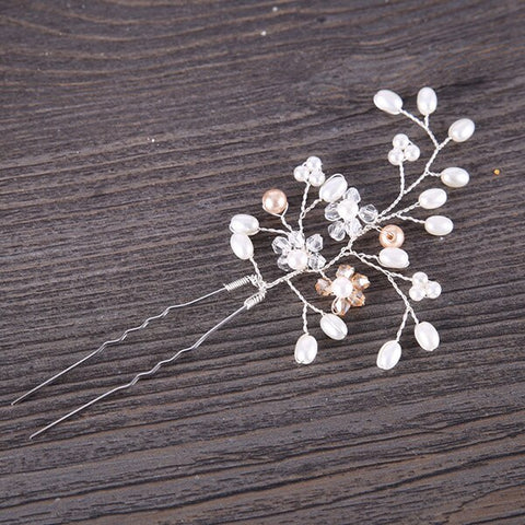 Women Pearl Rhinestone Hairpins