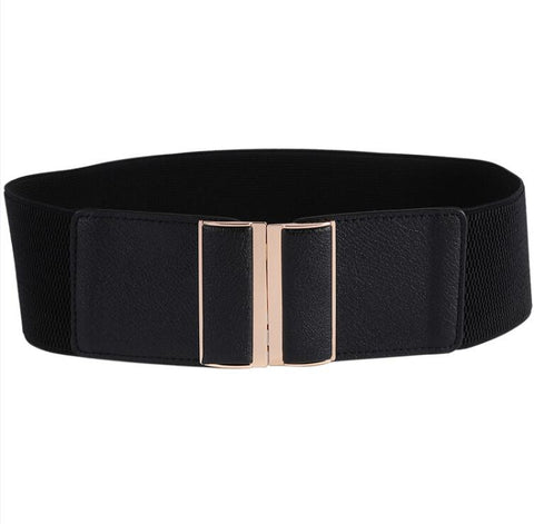 Women Wide Elastic Cinch Belt