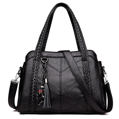 Ladies Vintage Genuine Leather Crossbody Bag