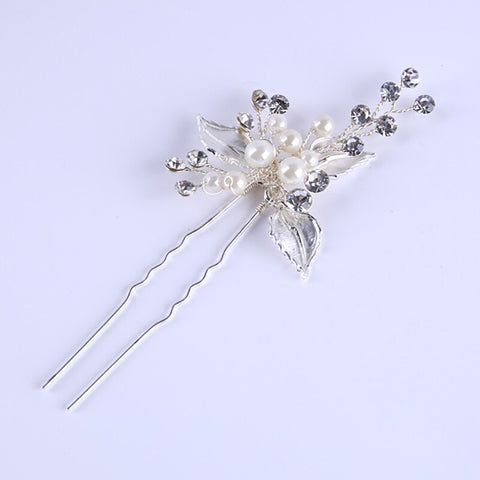 Women Pearl Rhinestone Hairpins