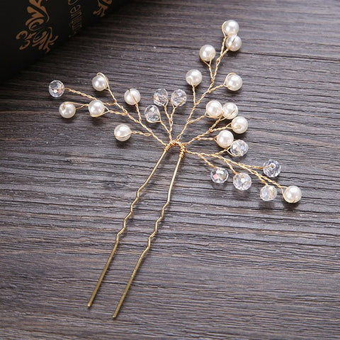 Women Pearl Rhinestone Hairpins