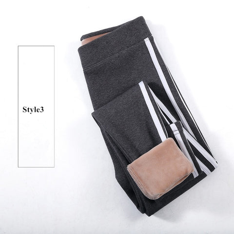 Women Winter Cotton Velvet Leggings Pants