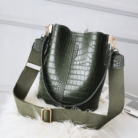 Women Crocodile Crossbody Bag