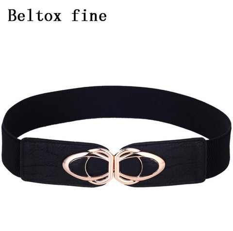 Women Leather Elastic braided Belts