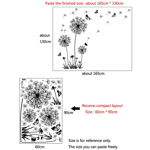 Dandelion Wall Stickers Butterflies
