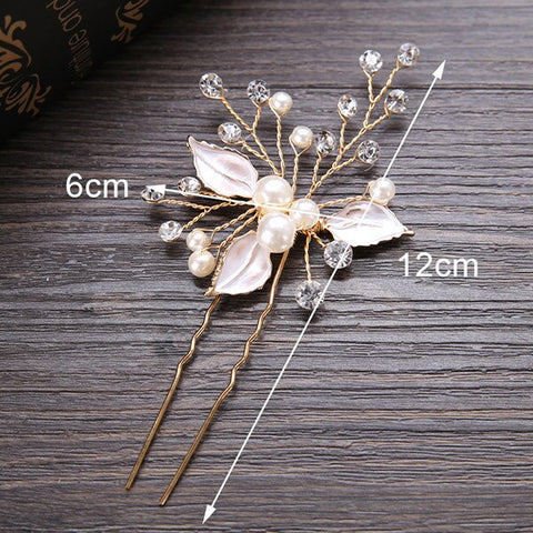Women Pearl Rhinestone Hairpins