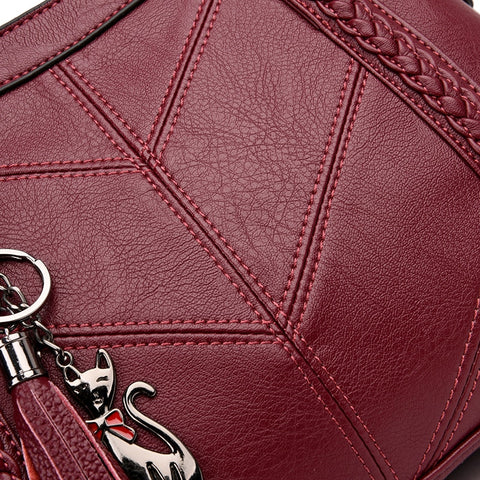 Ladies Vintage Genuine Leather Crossbody Bag