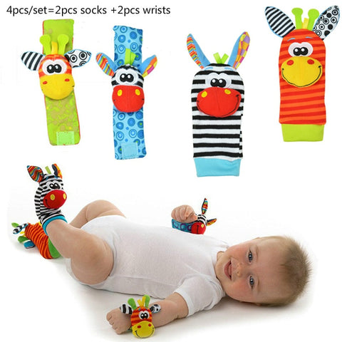 Baby Socks Wrist Rattle Set Toys