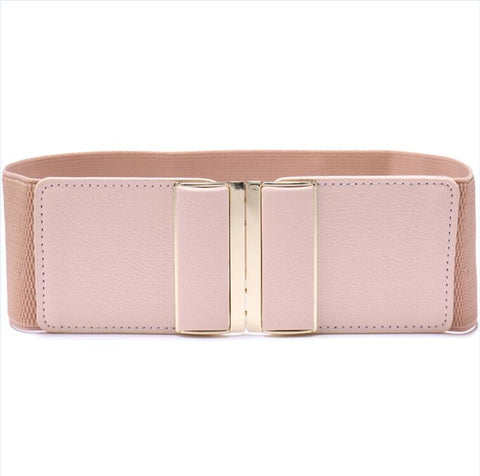 Women Wide Elastic Cinch Belt