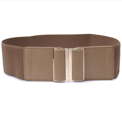 Women Wide Elastic Cinch Belt