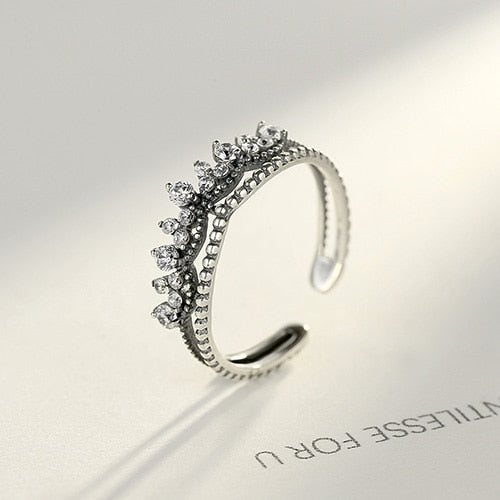 Fashion Vintage Silver Sterling Open Rings