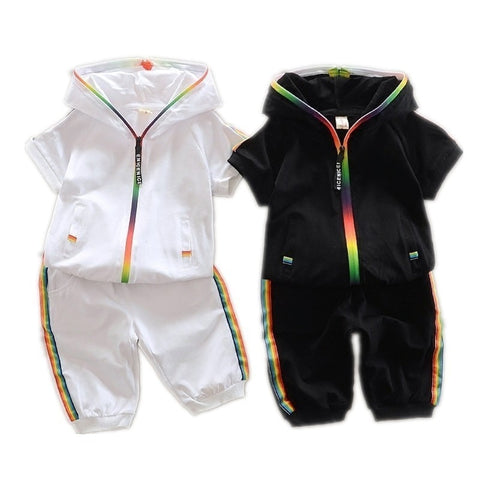Baby Candy-colored Zipper Hoodies Short